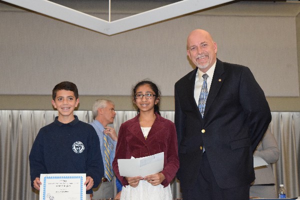 Winners of the junior category at the Tidewater Science and Engineering Fair in March are Mike McFadden for 