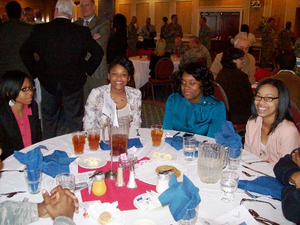 At the November luncheon, the chapter hosts several students and chaperones from the Achievable Dream Academy. An Achievable Dream is a unique partnership between Newport News Public Schools, the city of Newport News and the local business community to give students who are at risk of failure in school due to socioeconomic factors a chance to succeed.