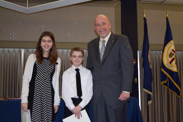 In March, Beard (r) recognized the Junior Category winners: 2nd Place Caitlyn Davis and 3rd Place Zach Tallman.
