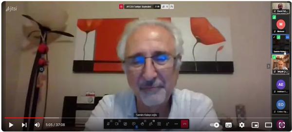 Osman Samim Kalaycioglu presents during the June webinar.