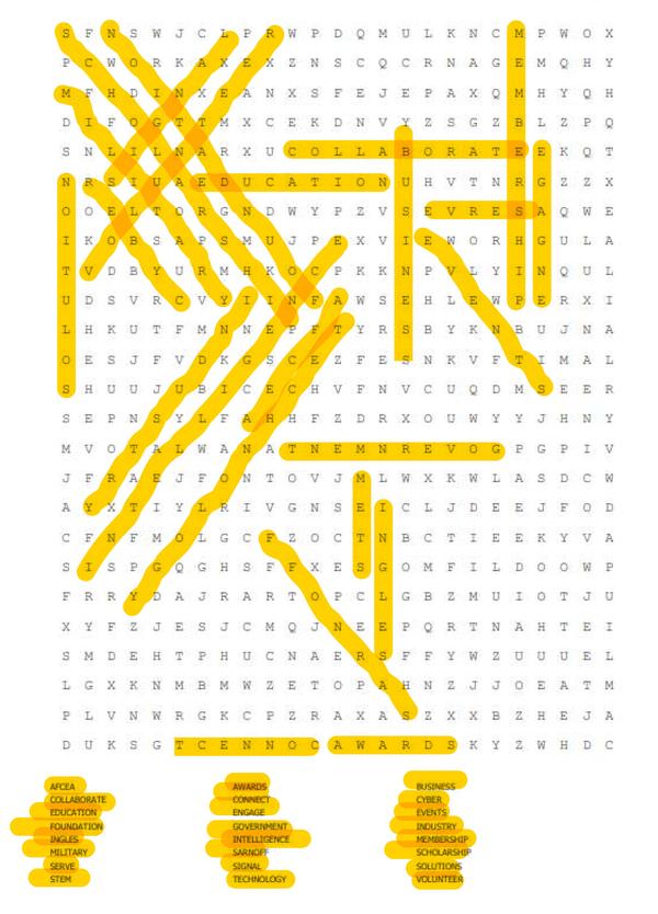 The chapter wins the April membership incentive challenge by being the first to return the correct word search.