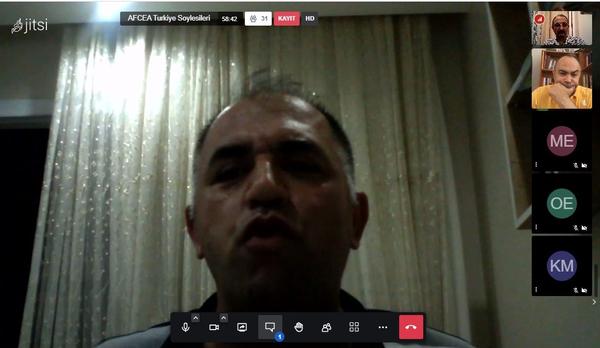In June, Maj. Musa Yildirim (Ret.), addresses the participants during the webinar.