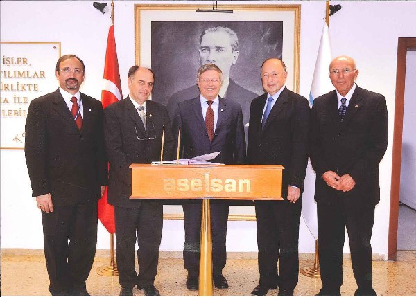 Meeting together in October are (l-r) Capt. Kamil Zafer Selcuk, TUN (Ret.), chapter secretary; Konstantin Zografov, regional vice president for the Mediterranean and Black Sea Region; Maj. Gen. Klaus-Peter Treche, DEUAF (Ret.), general manager, AFCEA Europe; Cengiz Ergeneman, general manager, ASELSAN AS; and Col. I. Bora Buyukoner, TUA (Ret.), chapter president.