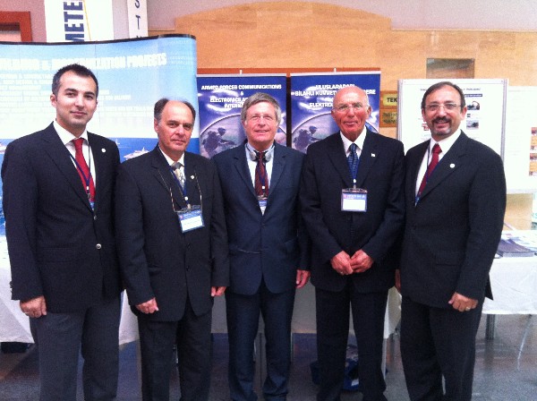 Joining together at the October seminar on naval systems are (l-r) Yasar M. Ercan, chapter vice president; Konstantin Zografov, Regional Vice President for the Mediterranean and Black Sea Region; Maj. Gen. Klaus-Peter Treche, DEUAF (Ret.), general manager, AFCEA Europe; Col. I. Bora Buyukoner, TUA (Ret.), chapter president; and Capt. Zafer Selcuk, TUN (Ret.), chapter secretary.