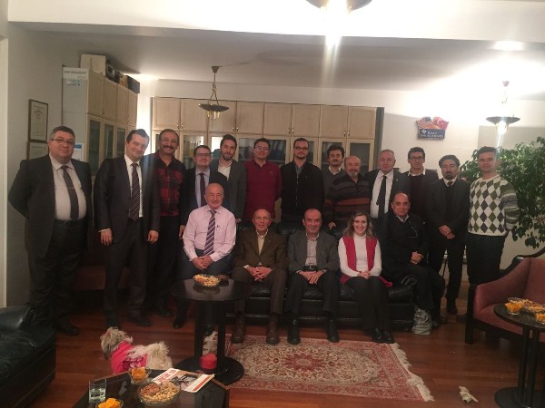 Members attending the January event include (seated, l-r) Col. Yalcin Onyuru, TUA (Ret.), CEO, Target Group; Col. I. Bora Buyukoner, TUA (Ret.), chapter president; Karadeniz; Esra Erkan, member, chapter board of directors; Capt. Zafer Betoner, TUN (Ret.), member, chapter board of directors; (standing, l-r) Col. Cem Kabakci, TUAF (Ret.), Target; Tolga Kanimturk, ASELSAN; Capt. K. Zafer Selcuk, TUN (Ret.), chapter secretary; Zafer Dokuzoglu; Serhat H. Bizimtuna, Tanju Karagoz, Berkant Tiyakioglu and Cihangir Tolga Yurdakul of ASELSAN; Lt. Col. Yucel Kuru, TUA (Ret.); Erdinc Oguz, chapter treasurer; Ahmet Oguz, student; Ertugrul Barak, ASELSAN; and Capt. Murat Dogen, TUAF.