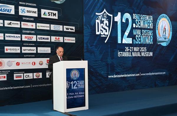 Chapter vice president and seminar organizer Capt. Zafer Betoner, TUN (Ret.), gives the opening speech of the seminar.
