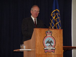 Lt. Gen. Sir Tony Pigott, KCB CBE MA, delivers the keynote address at TECHWEST in April.