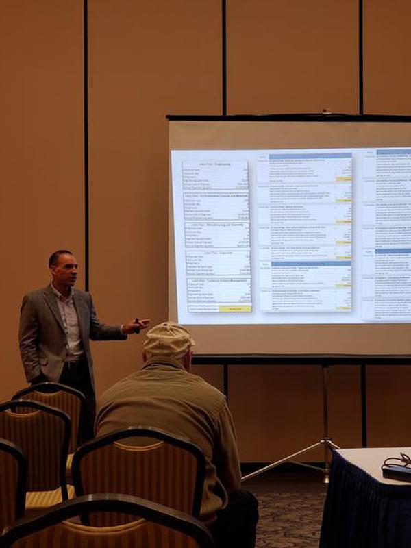 Joe Riel with 3DS/Solidworks presents The Value of Model-Based Definition at the Hill Air Force Base Technology Expo, Layton, Utah, in March.