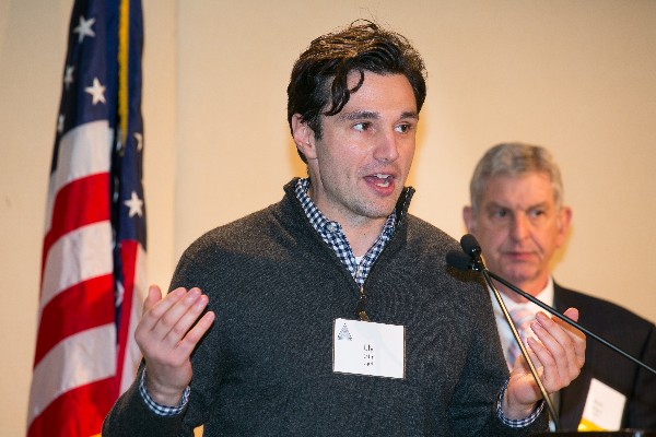 Ely Kahn, co-founder and vice president for business development, Sqrrl, addresses attendees at the Cybersecurity Technology Summit in April. Sqrrl won the Technology Zoo competition
