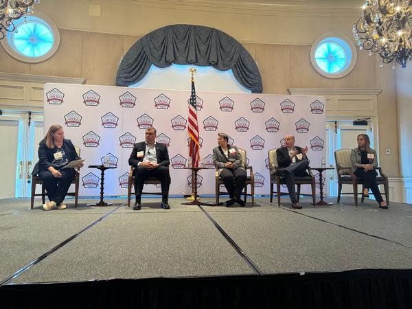 Underwood, Kitlinski, Parrish, Giesecke and Long participate in a panel during the November event.