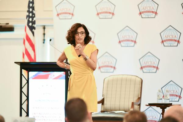 Arrington delivers the keynote at the April event. 