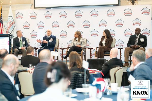 In March, panelists Brig. Gen. Jason Christman, Air National Guard assistant to the commander, 16th Air Force (Air Forces Cyber), U.S. Department of the Air Force; Barry Humphrey, program manager, R and D, Defense Logistics Agency; Wanda Jones, principal cyber advisor, U.S. Department of the Air Force; and Anne Marie Schumann, principal cyber advisor, U.S. Department of the Navy; and moderator Daryl Haegley, technical director, Control Systems Cyber Resiliency, U.S. Department of the Air Force, discuss hardening the DOW's operational technology.