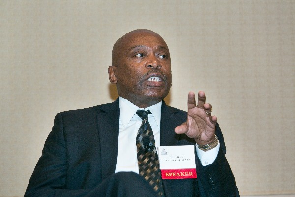 Gavin participates in a panel of Navy leaders discussing information dominance and cybersecurity challenges at the chapter's October luncheon.