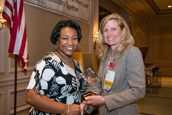 Leilani Liverpool with Dunbar High School is recognized by Newell as the AFCEA STEM Teacher of the Quarter.