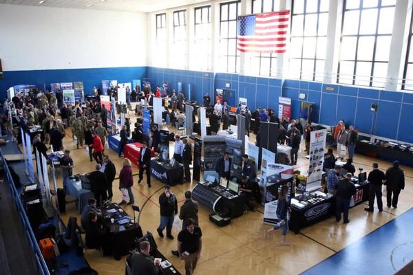 Military and industry experts meet during the Wiesbaden Tech Expo in February in Wiesbaden, Germany. U.S. Army photo by William B. King.