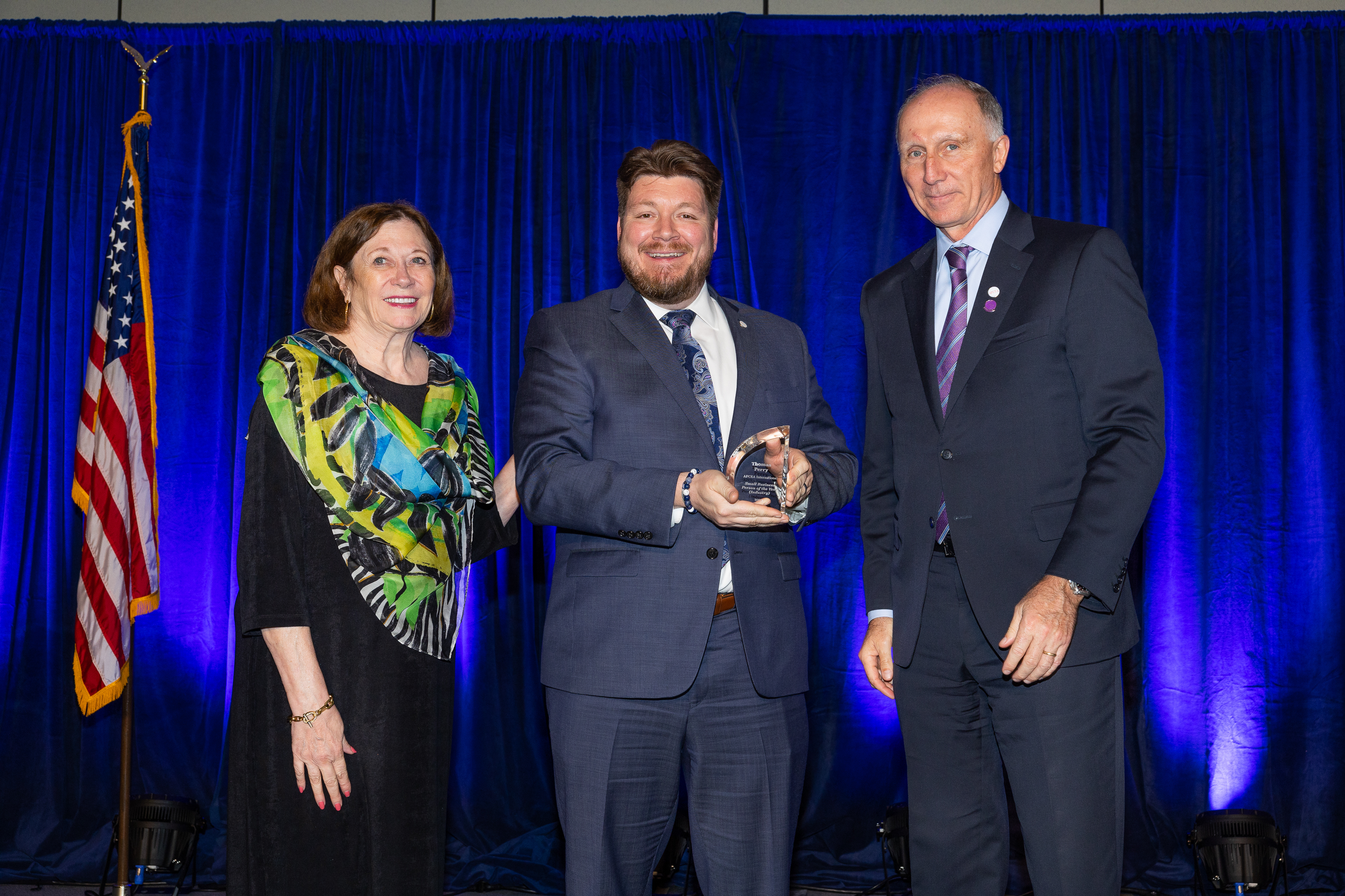 Thomas Perry, with VG Systems LLC and the AFCEA Belvoir Chapter, is the winner of the 2023 Small Business Industry Person of the Year Award.