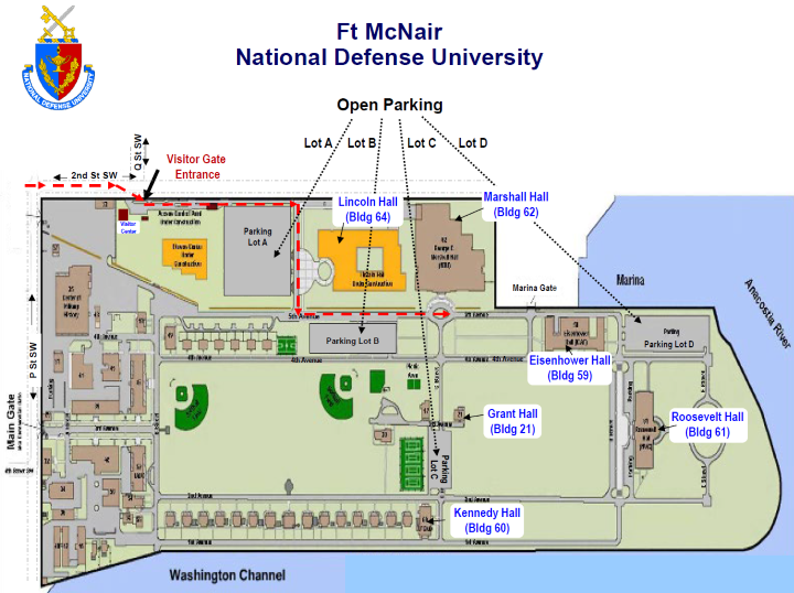 Fort McNair parking map