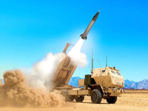 The Army's 2024 budget request seeks $584 million for the Precision Strike Missile (PrSM) system among other modernization efforts. Credit: Lockheed Martin photo