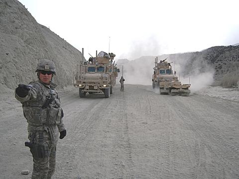 In this 2011 photo, then-1st Lt. Jeremy Becker, USA, led a platoon for route clearance as part of the 287th Engineer Military Augmentation Company in Gardez, Afghanistan. Credit: 1st Lt. Nicholas Rasmussen, U.S. Army