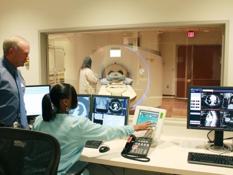 Computer tomography (CT) scans have acted as a vital tool in patient diagnosis and treatment. With AI, charts and analysis can be studied better and at a more rapid pace. Image by National Institutes of Health