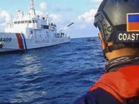 Philippine and Chinese coast guards are poised for a clash in the South China Sea. Credit: Philippine Coast Guard.