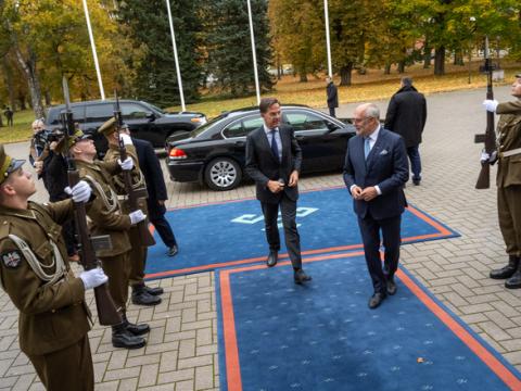 During his first trip to the eastern flank of the alliance since taking office, NATO Secretary General Mark Rutte (l) met with Estonian President Alar Karis in Tallinn on October 22, 2024, where the second regional hub for NATO’s Defence Innovation Accelerator for the North Atlantic (DIANA) opened in May. The DIANA program is making key progress, says the U.S. representative to DIANA, Jeffrey Singleton (not pictured). Photo Courtesy of NATO