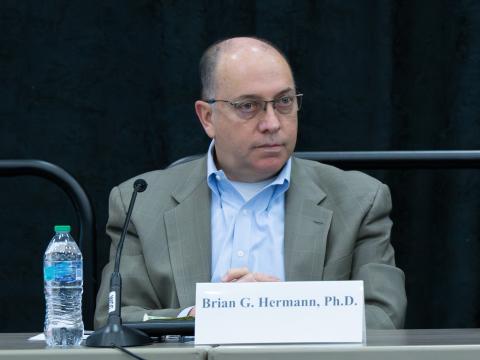 Brian G. Hermann, director and program executive officer for DISA's Program Executive Office Cyber, spoke at TechNet Cyber 2025. Photo by Edward Cannon, courtesy of DISA.