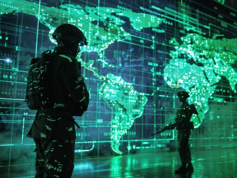 Beth Ferry speaks on the the U.S. Army's C5ISR Center's priorities and goals. Credit: Dominbgo-adobe.stock.com generated with AI