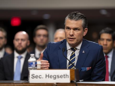 Secretary of Defense Pete Hegseth testifies during a Senate Armed Services Committee hearing on the U.S. Department of Defense budget request for fiscal year 2026 and the Future Years Defense Program at the Dirksen Senate Office Building, Washington, D.C., June 18, 2025. Credit: DOD photo by U.S. Navy Petty Officer 1st Class Alexander Kubitza
