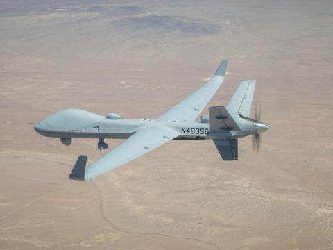 A Belgian aircrew completes training to operate the MQ-9B SkyGuardian. Credit: General Atomics Aeronautical Systems Inc.