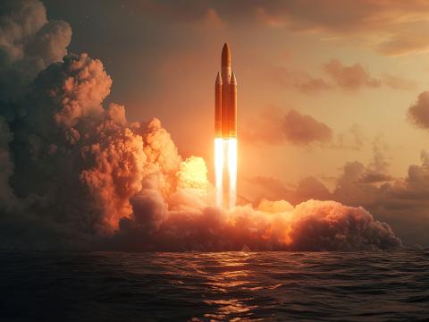 Reusable rockets reduce the cost of sending aircraft into space for private and public use. Credit: somneuk-adobe.stock.com generated with AI