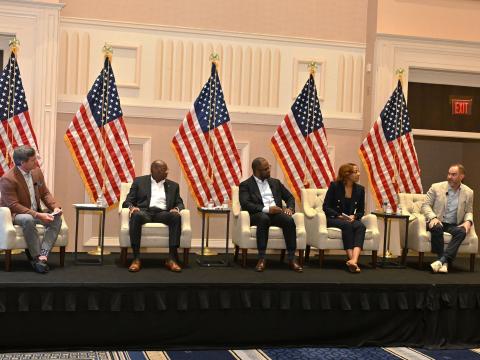 Cyber experts talk about educating the cyber workforce at the 2025 Intelligence & National Security Summit. Credit: Herman Farrer Photography