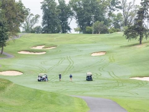 More than 140 golfers competed in the annual AFCEA Educational Foundation Golf Tournament at the Army Navy Country Club in Arlington, Virginia, on September 29. Credit: Emily Campos.
