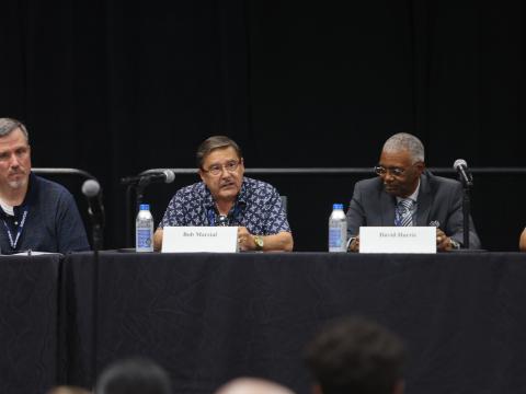 Bob Marcial, chief spectrum manager at U.S. Pacific Command, speaks at TechNet Indo-Pacific 2025 in Honolulu. Credit: Artistic Mindz Photography 