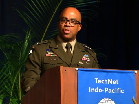 It is imperative that the Army embraces innovation, especially in the Indo-Pacific region, says Gen. Ronald Clark, USA, commanding general, U.S. Army Pacific, speaking on October 28 at AFCEA’s 40th annual TechNet Indo-Pacific conference. Credit: Artistic Mindz Photography