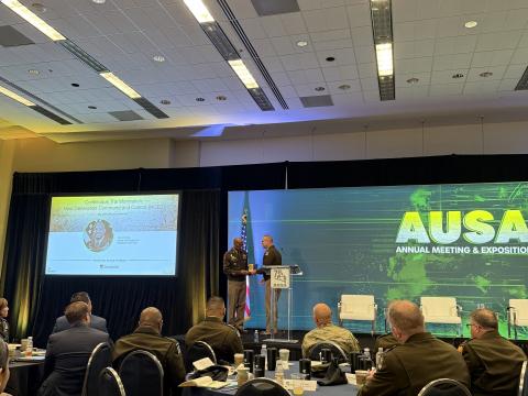 Lt. Gen. Jeth Rey speaks at the 2025 Association of the United States Army Annual Meeting & Exposition held in Washington, D.C.
