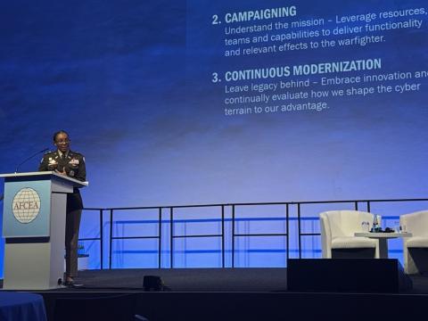 Col. Tilisha Lockley, commander of DISA Europe, outlines the ways her agency is advancing the priorities set by DISA Director Lt. Gen. Paul Stanton at TechNet Transatlantic 2025.