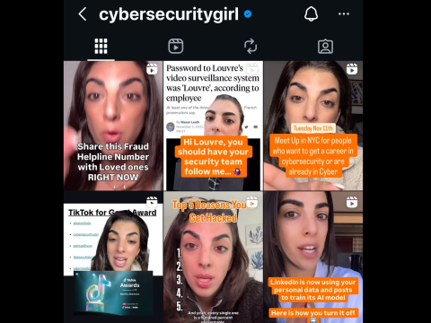 A social media presence about the importance of cybersecurity can be an effective way to reach young people about the possibilities of the cyber workforce, according to ‘CyberSecurity Girl,’ Caitlin Sarian.
