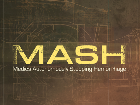 The Medics Autonomously Stopping Hemorrhage, or MASH, system may provide life-saving help to wounded soldiers on the battlefield. Credit: DARPA | Alissa Eckert MSMI