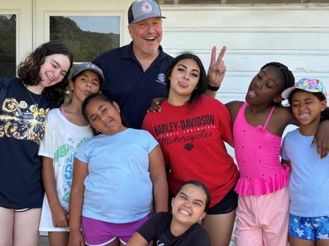 Gold Star kids attend a camp together at the Echo Hill Ranch in Texas Hill Country, sharing a common bond and camp experience, with horseback riding, swimming, archery, arts and crafts, and singing around the campfire. The Alamo Chapter's W2MF Foundation donates to a wide variety of charities that support military families. 