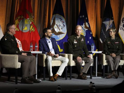 Army leaders speak at AFCEA International's TechNet Augusta on August 20, 2026. Credit: Hillary Kay Studios