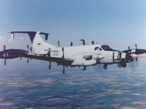 The RC-12 Guardrail has provided Signals Intelligence capabilities since the early 1970s, with the fleet retired last year. Credit: U.S. Army