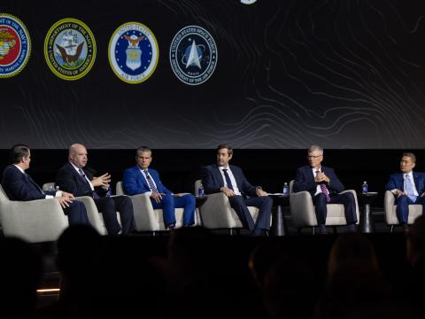 Secretary of War Pete Hegseth headlines a panel discussing Project Agincourt at the annual AUSA Meeting & Exhibition in Washington, D.C. on October 14, 2026. Credit: U.S. Air Force Staff Sgt. Madelyn Keech