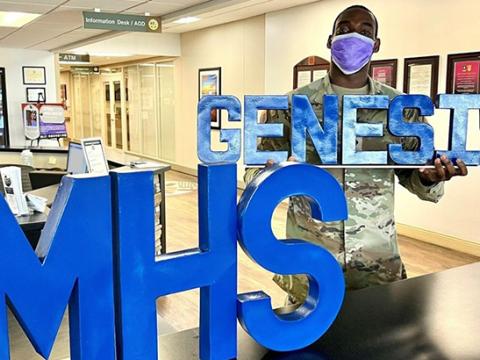 Service members support the rollout of MHS GENESIS—the electronic health record backbone for forward-deployed care. Credit: Defense Health Agency/Stripes Korea