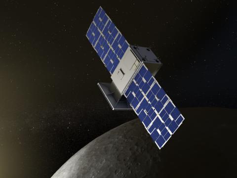 Space Delta 2’s inaugural 19th Squadron in Dahlgren, Virginia, will be performing cislunar domain awareness, a key new mission to surveil and identify both friendly and adversarial activity in the space beyond the geosynchronous orbit. NASA illustration of its CAPSTONE mission that involves a microwave oven-sized CubeSat flying in cislunar space, the orbital space near and around the moon.  Illustration by Daniel Rutter, NASA