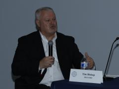 Timothy “Tim” Bishop, deputy Program Executive Officer-Simulation, Training, and Instrumentation, speaks at TechNet Augusta 2022. Credit: Michael Carpenter