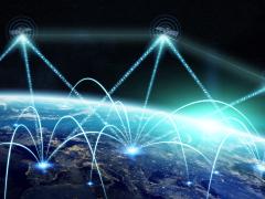 The Defense Advanced Research Projects Agency’s Space-Based Adaptive Communications Node program aims to revolutionize satellite communications by allowing different constellations speaking different languages to connect to one another. Credit: sdecoret/Shutterstock