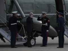 U.S. President Joe Biden disembarks Marine One prior to a trip to Europe in March 2022. Photo by Staff Sgt. Jason Huddleston, U.S. Air Force