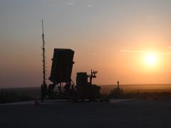An Israeli Iron Dome defense system is ready for testing at a U.S. Army facility in New Mexico. Photo by David Huskey, Program Executive Office Missiles and Space.