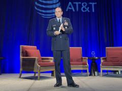 Lt. Gen. Kevin Kennedy, USAF, speaks at the AFCEA Alamo ACE conference on November 15.